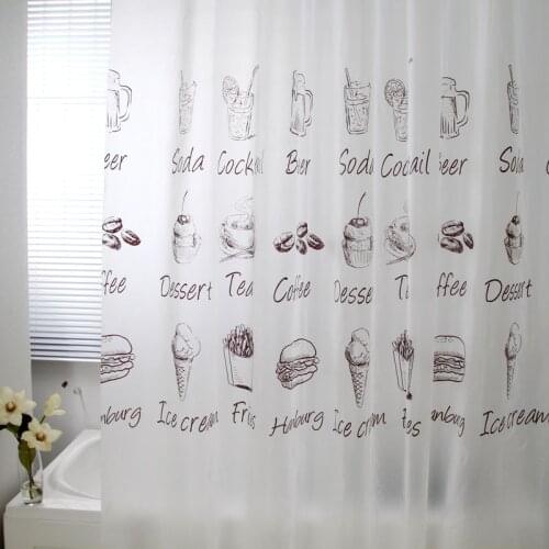 Quality Translucent PEVA Waterproof Shower Curtain Mildew Resistant Fashion Bathroom Curtain Simple Light Durable Bath Curtain