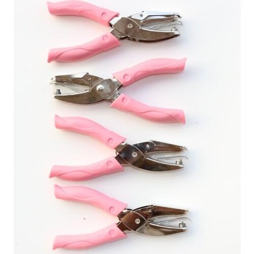 Fine high quality medium office school hand hole punches stationery,5 kinds of holes shape,perfect for craft or binder notebok