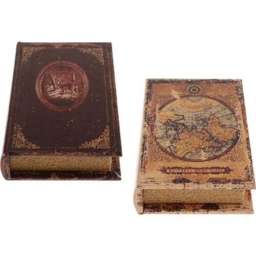 2pcs Large Simulation Book Props With Secret Hidden Compartment Safe Box To Hide Jewelry Money For Home Office