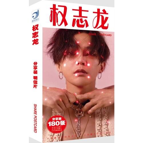 Kpop Big Bang G-Dragon GD Kwon Ji-yong Fanart Postcard Post Cards Sticker Artbook Gift Cosplay Props Book Set 180PCS Collection
