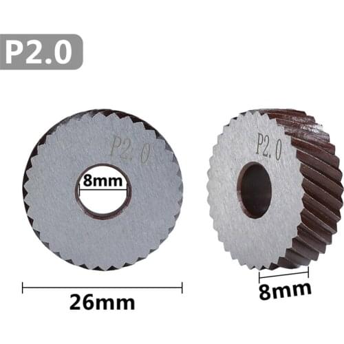 2 pcs 2.0mm metal lathe wheel knurling tools diagonal coarse knurling wheel