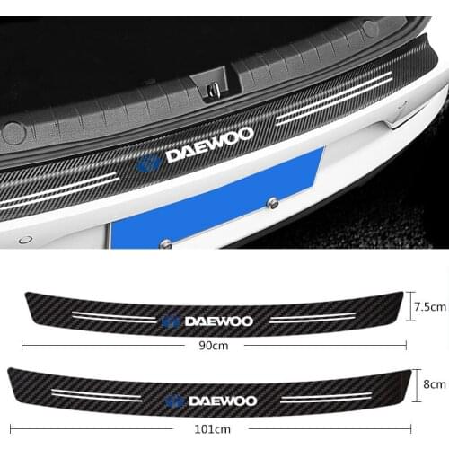 Car Tail trunk Rear Bumper Protector Carbon fiber Sticker For Daewoo Espero Nexia Matiz Lanos Accessories