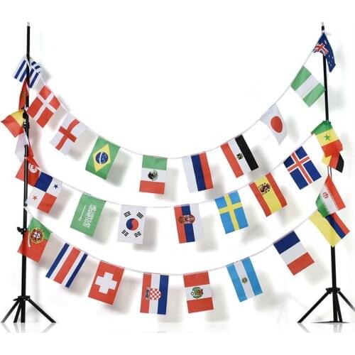 NHBR Russia World Cup Football Bunting national Flags Garland Party Decor Hot