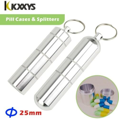 New 1PCS Pill Box Keychain Waterproof Pocket Medicine Holder Pill Container With Key Holder Pill Case For Outdoors Camping