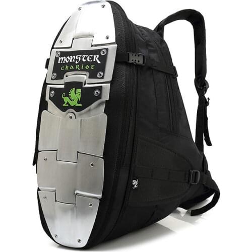 New Design Aluminum Alloy Motorcycle Backpack Helmet Commuter Leisure Riding Bike Travel Bag Motocross Accessories