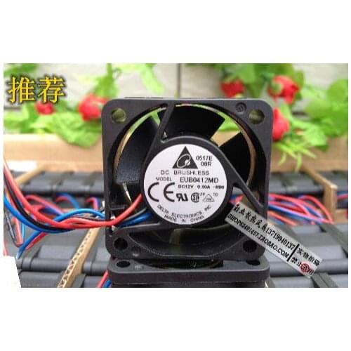 Wholesale: delta 40*40*20 12V 0.10A EUB0412MD-R00 4cm 3 line switch silent fan