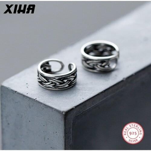 Braided Ear Cuff for Women 925 Sterling Silver Clip on Earrings no Piercing Earcuff Korean Trend Earings Fashion Jewelry 2020