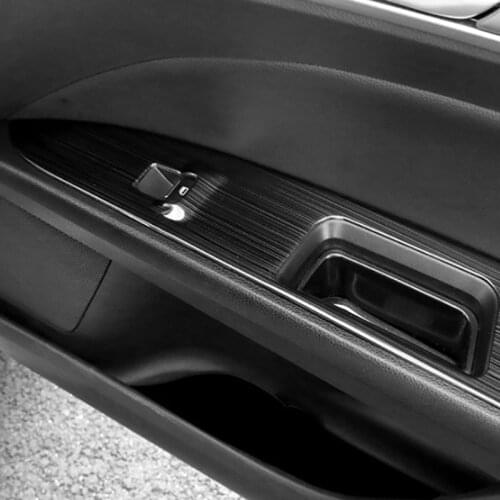 Car Door Armrest Window Glass Lift Switch Button Frame Cover Trim Sticker Car Accessories for Ford New Mondeo 2013