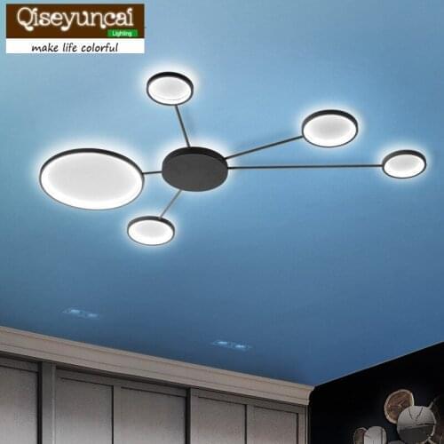 Qiseyuncai 2018 new Modern minimalist led ceiling lamp modern atmosphere personality living room bedroom study lamp