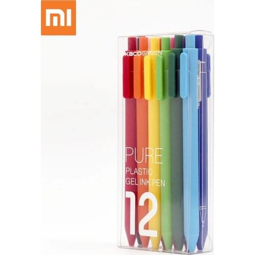 Xiaomi Mijia KACO Colorful Sign Pen 12 Colors 0.5mm Refill ABS Plastic Write Length 400m from Xiaomi Ecological Chain