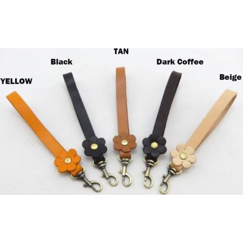 Bag Handles 17cm Genuine Cow Leather Shoulder Bags Belt DIY Replacement Handbag Flower Strap Bag Parts Accessories Decoration