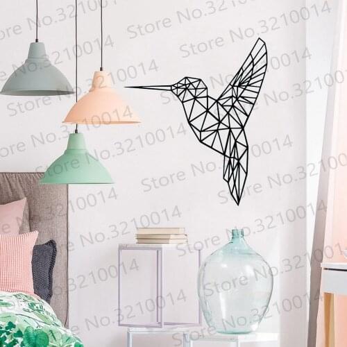 Nordic Geometry Bird Vinyl Waterproof Wall Sticker Art Decal For Kids Room Decor Bird Stickers Mural PW755