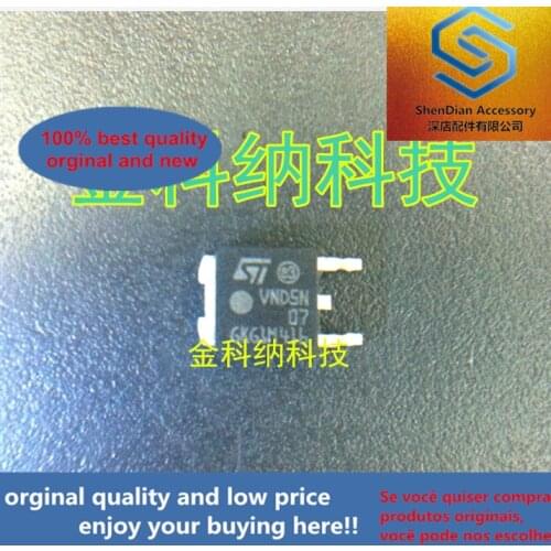 10pcs only orginal new smart switch circuit protection VND5N07 5A 70V 0.2 ohm 60W TO-252