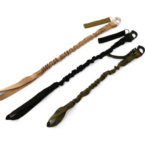 Outdoor Tactical Elastic Safety Waist Shooting Gun Rope Adjustable Rifle Gun Sling Strap Quickly Release Waist Braided