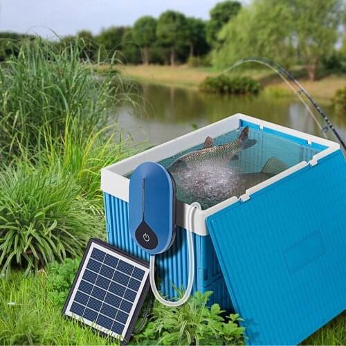 Fish Tank Pond Solar Powered Waterproof USB Oxygenator Aerator Air Pump Oxygen For Outdoor Pool Pond Aquarium Air Pump