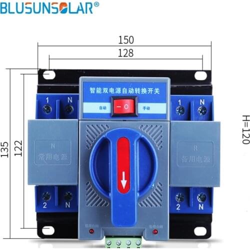 1 pec 2P 10A/16A/ 25A 32A 40A 50A 63A 230V Micro Circuit Breaker Dual Power Automatic transfer switch/Auto transfer switch