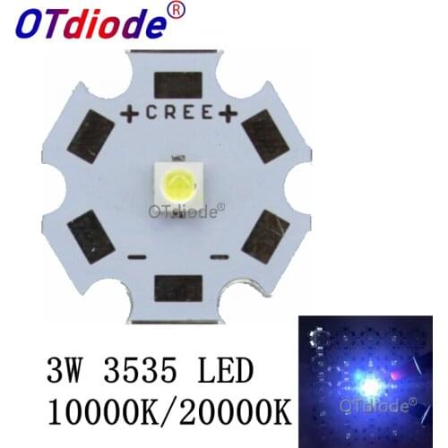 10pcs 1-3W CREE 3535 LED Cold White 10000K 20000K Flashlight light High Power LED diode Chip instead of CREE XPE XP-E LED