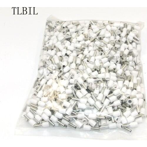 1000PCS Real Terminales E1010 Insulated Cable Cord End Bootlace Ferrule Terminals Tubular Wire Connector