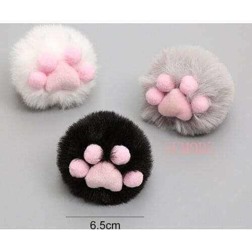 3PCS Pet Toy Ball Artificial Fur Pet Paw Cat Bite Toy Cute Catnip Toy Cat Ball Toy for Dog Cat products interactive cat toy