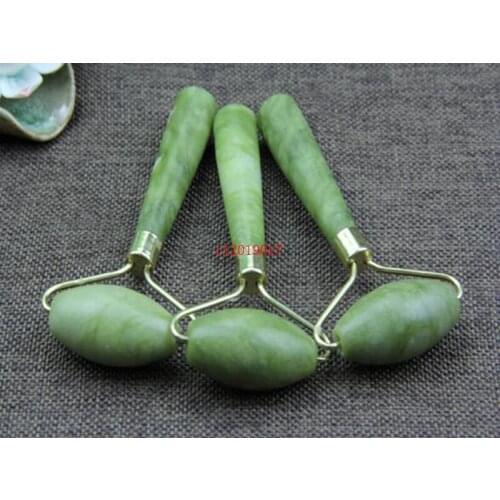 300pcs/lot Free Shipping Natural Face jade massage stone Facial Relaxation Slimming Tool Body Jade Roller Massager