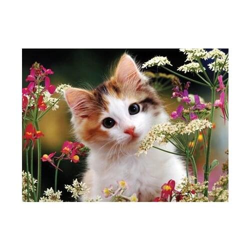 New Diamond mosaic diamond embroidery beads cat Baby flower animal diamonds cross stitch painting handwork kits wall decor