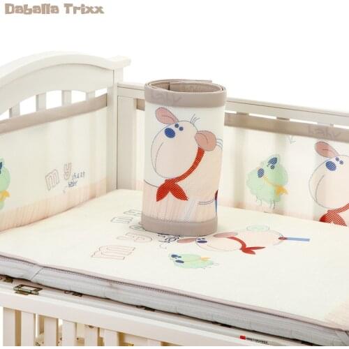 Daballa Trixx Baby Bed Bumper Baby Bumpers in the Crib Bed Protector Mesh Cot Protection Baby Bed Cushion Sets for Spring Summer