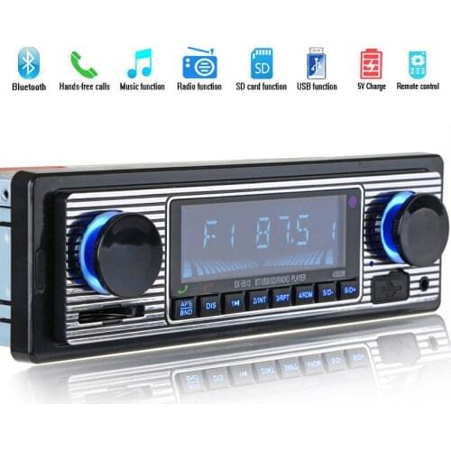 Bluetooth 12V Car Radio MP3 Player Stereo USB AUX Classic Car Stereo Audio with Remote Control FM Radio Receiver