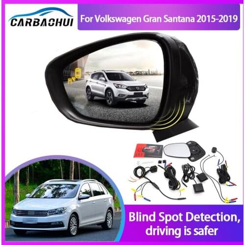 For Volkswagen Gran Santana 2015-2019 BSM BSD Blind Spot Monitoring System 24GHZ Millimeter Waves Radar Sensor LED Light Warning