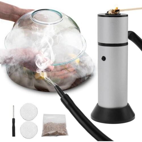 Food Cold Smoke Generator Handheld Smoker Smoking Gun Portable Smoke Infuser Meat For BBQ Grill Smoker Wood Cooking Utensils