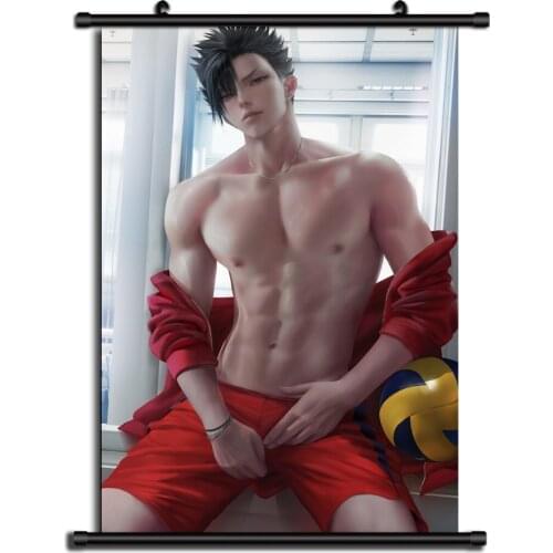 Haikyuu!! Kuroo Tetsurou Anime Fabric Colth Wall Scroll Poster Home Decor Cosplay Uncensored