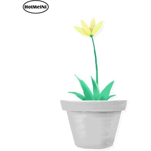 HotMeiNi 6.6cm x 13cm Romantic Small Orange Plants Fresh Flowers Plants Car Stickers Accessories