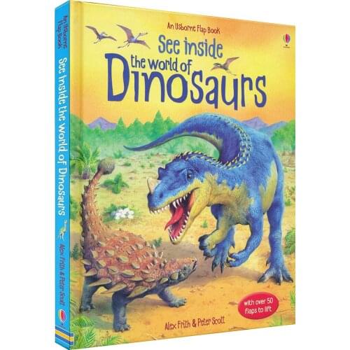 Books for Kids English 3D Usborne See Inside World of Dinosaurs Flap Book Education for Children Reading Learning Gift for Kids
