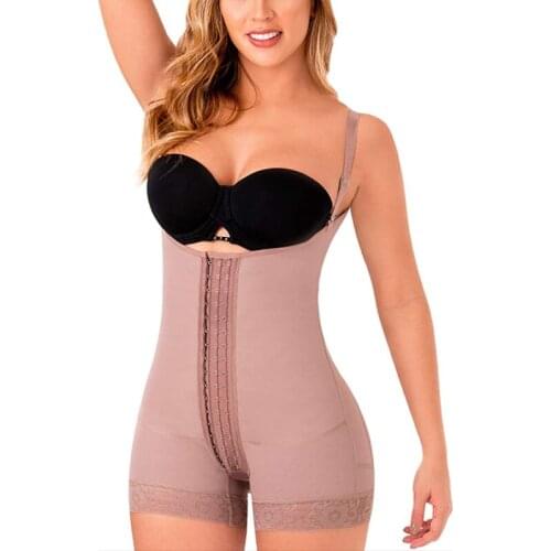 WomenS Bodyshaper Butt Lifter Hook And Eye Closure Open Bust Tummy Control Adjustable Thin Shoulder Strap Lace Shapewear