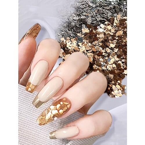 1pcs Nail Mica Slices Irregular Copper Flake Gravel For Japan Glitter Nail Art Manicure Accessories