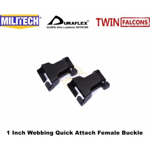 MILITECH TW 1 Pair 2 pieces of UTX-Duraflex Mojave Quick Attach Female Buckle For Tactical Vest 25mm 1" Inch Webbing One Two Way