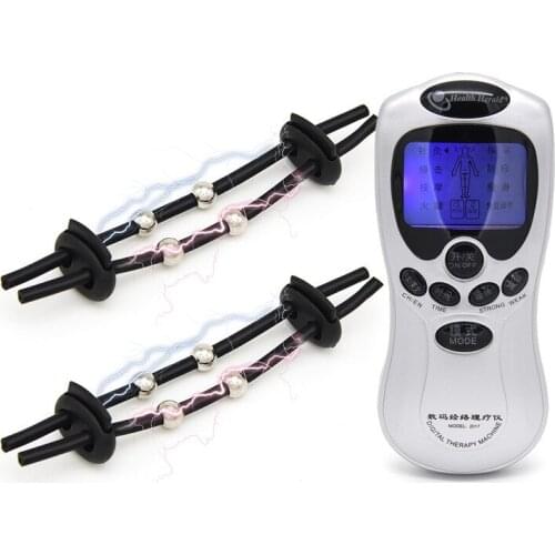 Man Electric Medical Themed Sex Toys Products Hot Sale Adjustable Conductive Penis Ring Electric Shock Massage Toys