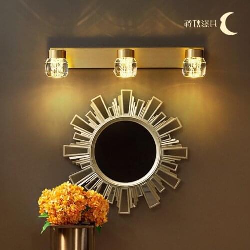 MOONSHADOW Wall light Full Copper Led Mirror light Adjustable For Home Living room Decoration Bedside lamp Indoor Lighting 220V