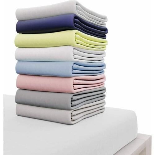 Cotton Jersey fitted sheet 135x190 cm, white, without chemicals