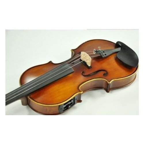 Handmade New Solid Maple Wood 4 Strings Electric / Acoustic Violin/Violino 4/4 With case bow rosin