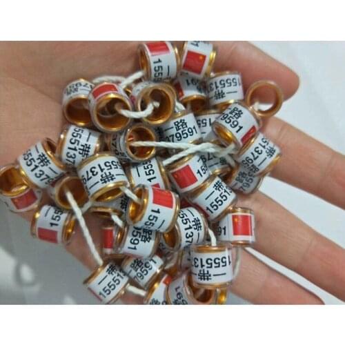2019 pigeon leg rings identify Customized dove bands 8mm plastic rings pigeon training supplies aluminium rings for pigeons