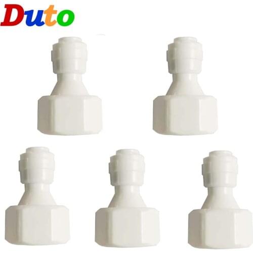 Reverse Osmosis Quick Coupling 1/2 inch screw thread TO 1/4 inch OD Hose Connection Straight RO Water Plastic Pipe Fitting