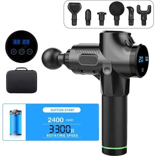 Rechargeable EMS Massage Gun Muscle Stimulator Deep Tissue Professional Massager Neck Body Relaxation For Fitness