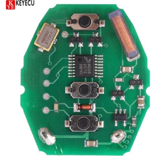 KEYECU EWS Rechargeable Remote Circuit Board 315MHz/433MHz for BMW 3 5 X series 3Button Key Fob