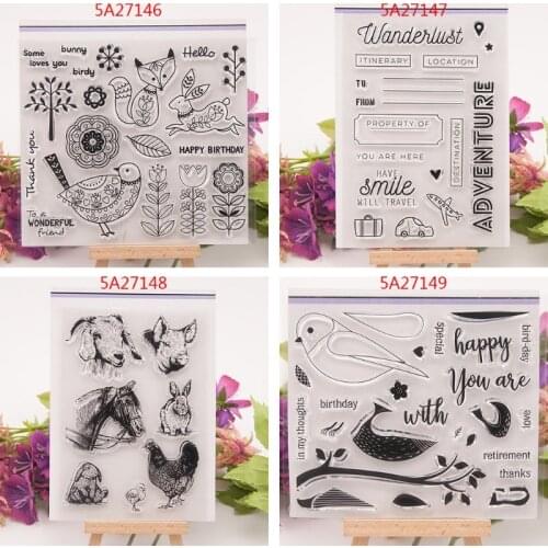 Bird Animals Clear Silicone Seal Stamp DIY Album Scrapbooking Photo Card Decor