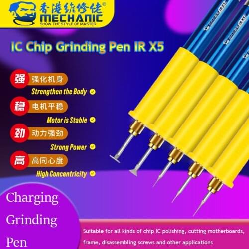 Mechanic IR X5 Rechargeable Grinding Pen Electric Grinder Pencl IC Chip Polishing Phone Motherboards Cutting CPU Repair Tools