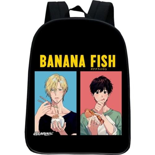 Banana Fish Backpack Manga School Bags Children Fashion Accessory Backpack Girls Boys Bookbag Kids Cute Travel Bagpack Mochila