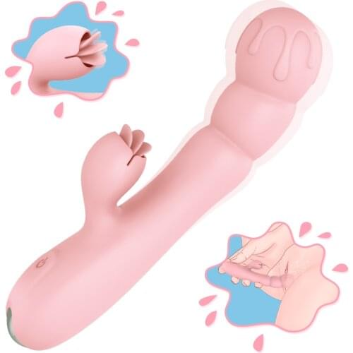 Sobbie Masturbators Vibrator Dildos Sex Toys Vagina Lce Cream Design Vibration Licking Function G-Spot Stimulation Adult Games