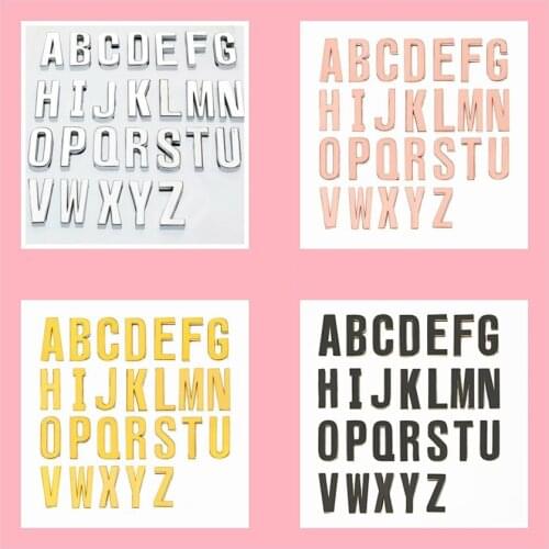 BOSHI Jewelry 1pc Rose Gold 30mm A-Z Slide Letter Charms DIY Accessories Fit Wristband Women Men Bracelet Band Pet Collar Making