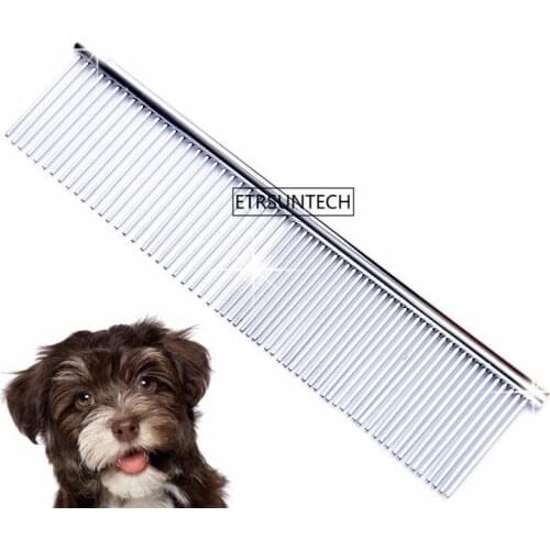 100PCS Stainless Steel Dog Grooming Tool Dog Pin Comb Double Head Crude & Fine Hair Brush Tool