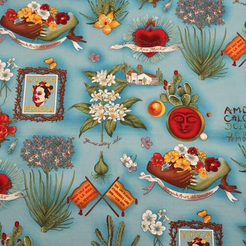 140cm Wide Blue Retro poplin Fabric Meter 100% Cotton Fabric Plain Printed Fabric Sewing Material Quilting Patchwork DIY Dress